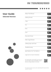    Ricoh IM 7000/IM 8000/IM 9000